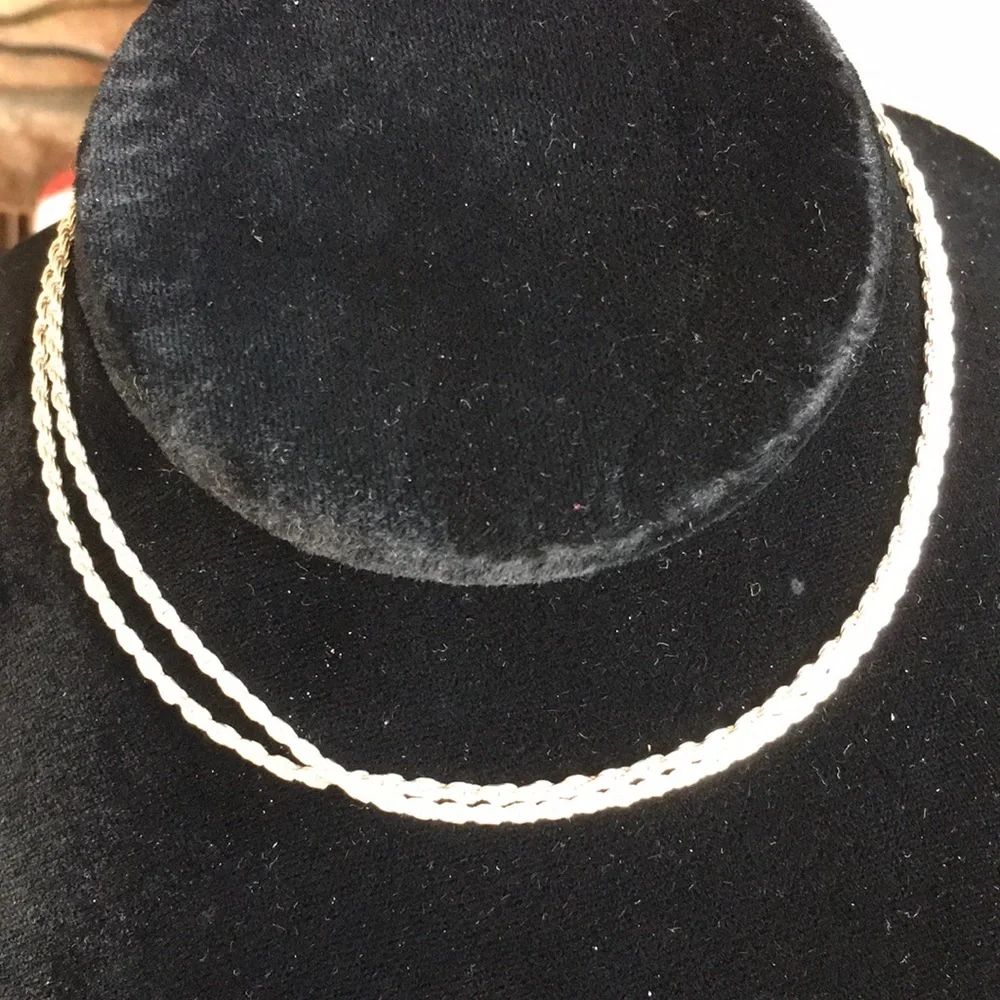 Vintage Sterling 22” Twist Rope Chain